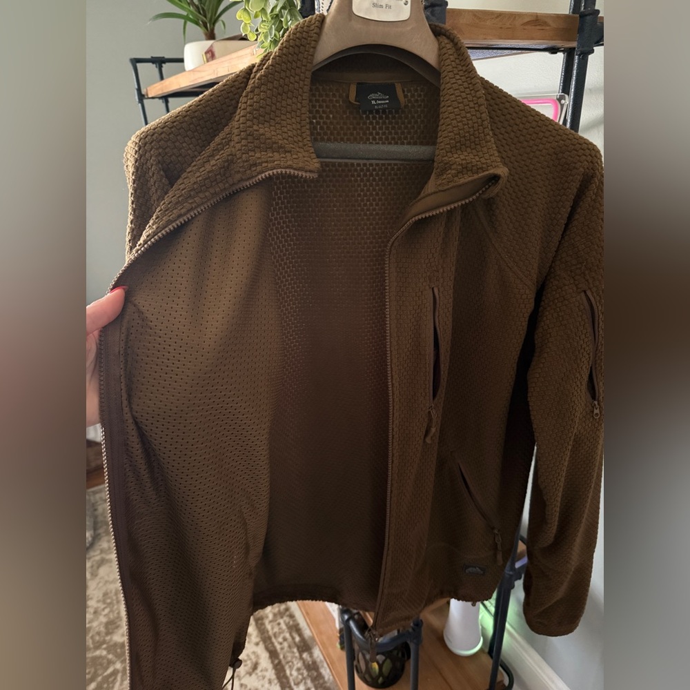 Men's Brown Zip-Up Jacket/Mid-Layer - Picture 2 of 9
